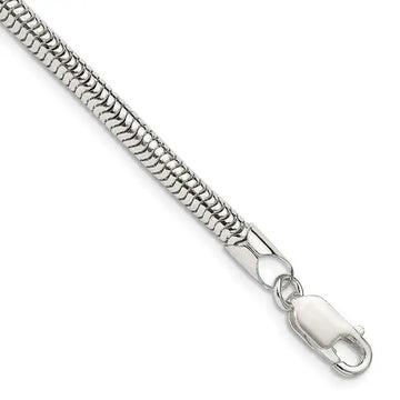 Sterling Silver 4mm Round Snake Chain Bracelet - Larson Jewelers