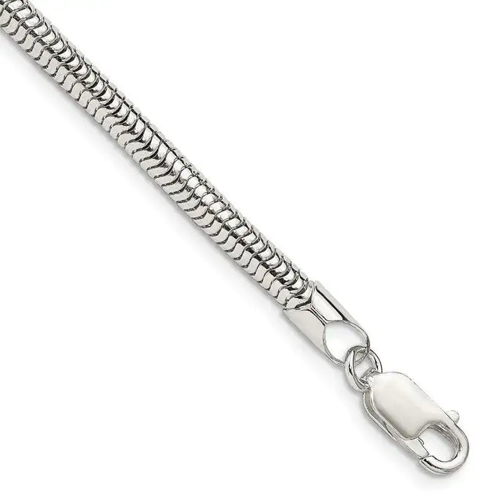 Sterling Silver 4mm Round Snake Chain Bracelet - Larson Jewelers
