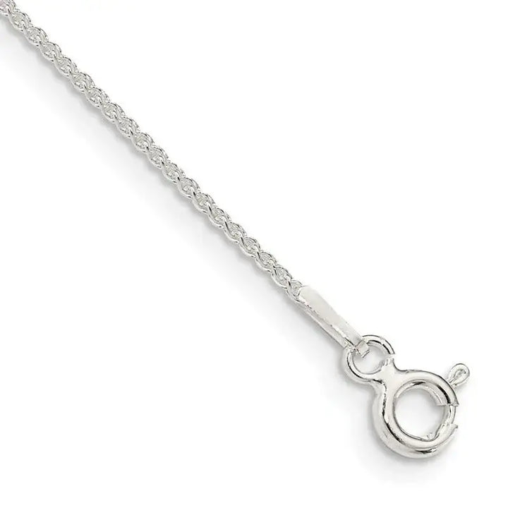 Sterling Silver 1mm Round Spiga Chain Anklet - Larson Jewelers