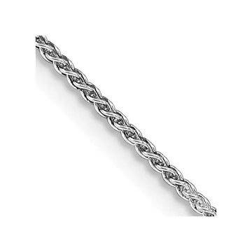Sterling Silver Rhodium-plated 1.25mm Round Spiga Chain Necklace - Larson Jewelers