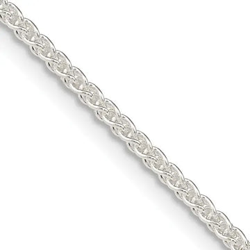 Sterling Silver 1.6mm Round Spiga Chain Necklace w/2in ext. - Larson Jewelers