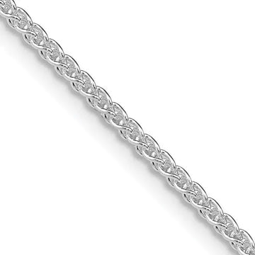 Sterling Silver Rhodium-plated 1.6mm Round Spiga Chain Necklace - Larson Jewelers
