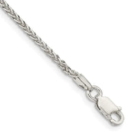 Sterling Silver 1.75mm Round Spiga Chain Bracelet