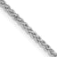 Collier chaîne Spiga ronde en argent sterling plaqué rhodium de 1,75 mm