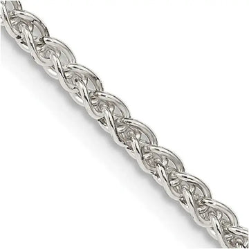 Sterling Silver 2.5mm Round Spiga Chain Necklace - Larson Jewelers