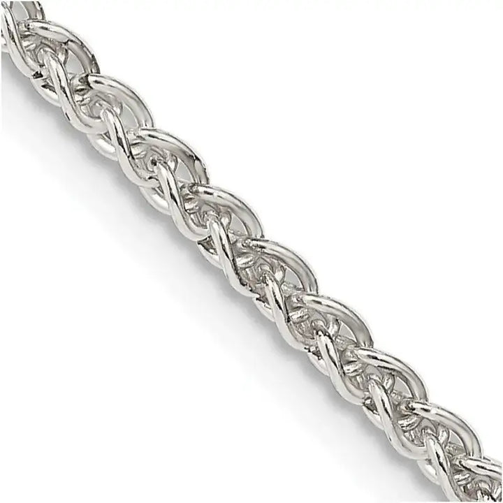 Sterling Silver 2.5mm Round Spiga Chain Necklace - Larson Jewelers