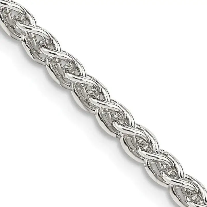 Sterling Silver 3mm Round Spiga Chain Necklace - Larson Jewelers