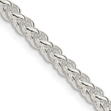 Sterling Silver 4mm Round Spiga Chain Necklace - Larson Jewelers