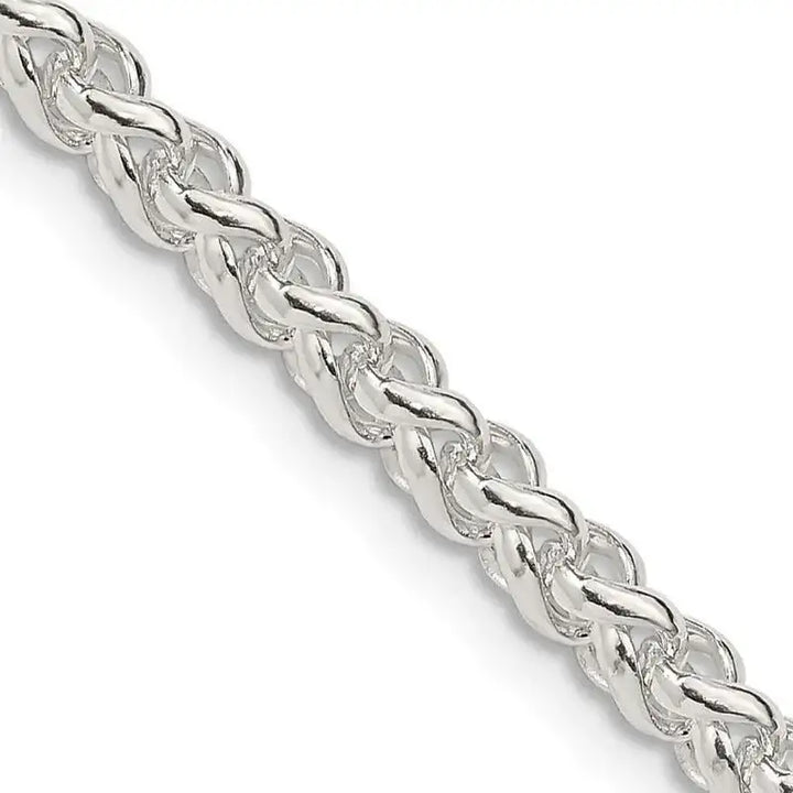 Sterling Silver 4mm Round Spiga Chain Necklace - Larson Jewelers