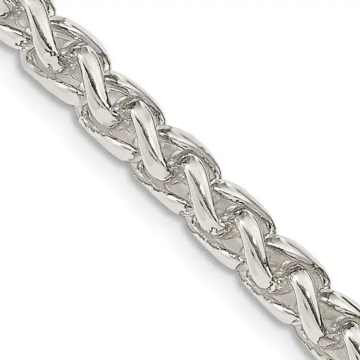 Sterling Silver 5mm Round Spiga Chain Necklace - Larson Jewelers