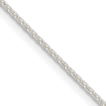 Sterling Silver .95mm Diamond-cut Round Spiga Chain Necklace w/4in ext. - Larson Jewelers