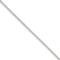 Sterling Silver 1.25mm Diamond-cut Round Spiga Chain Bracelet