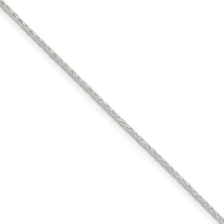 Sterling Silver 1.25mm Diamond-cut Round Spiga Chain Bracelet - Larson Jewelers