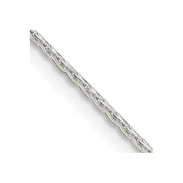 Sterling Silver 1.25mm Diamond-cut Round Spiga Chain Necklace w/2in ext. - Larson Jewelers
