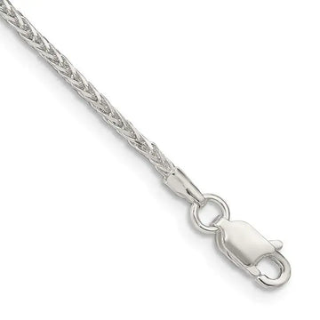 Sterling Silver 1.45mm Diamond-cut Round Spiga Chain Bracelet - Larson Jewelers