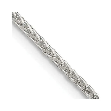 Sterling Silver 1.45mm Diamond-cut Round Spiga Chain Necklace w/4in ext. - Larson Jewelers