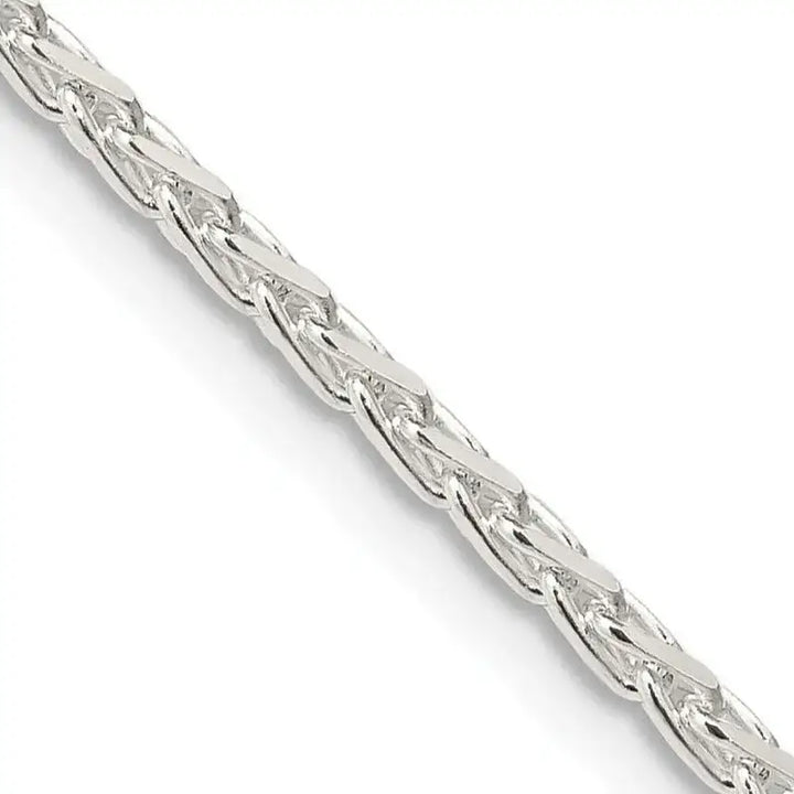 Sterling Silver 2.15mm Diamond-cut Round Spiga Chain Necklace - Larson Jewelers