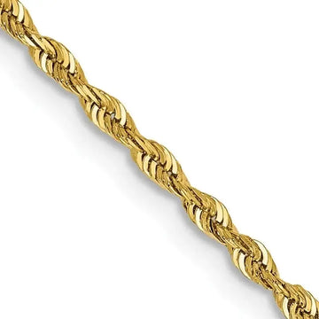 14K Diamond-cut 1.85mm Quadruple Rope Lobster Clasp Chain Necklace - Larson Jewelers
