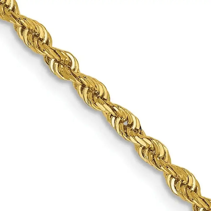 14K 16 Inch 2.25mm Diamond-cut Quadruple Rope Lobster Clasp Chain Necklace - Larson Jewelers