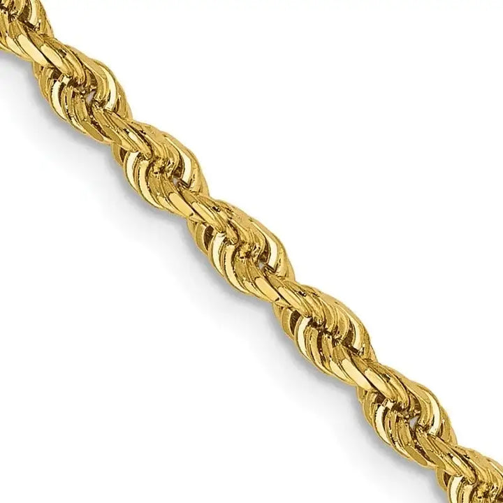 14K 16 Inch 2.75mm Diamond-cut Quadruple Rope Lobster Clasp Chain Necklace - Larson Jewelers