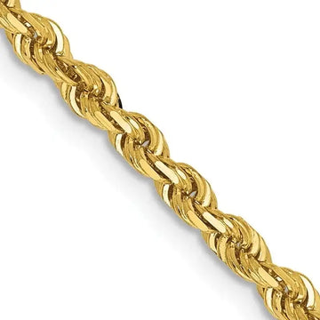 14K 16 Inch 3mm Diamond-cut Quadruple Rope Lobster Clasp Chain Necklace - Larson Jewelers