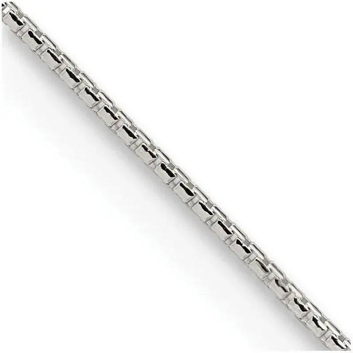 Sterling Silver 1.1mm Diamond-cut Round Box Chain Necklace - Larson Jewelers