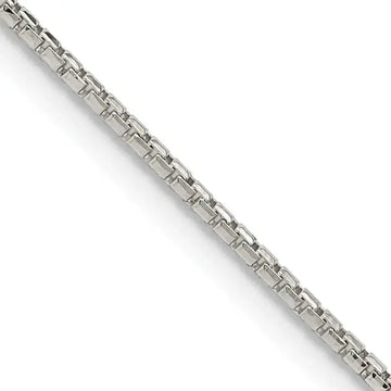 Sterling Silver 1.3mm Diamond-cut Round Box Chain Necklace w/4in ext. - Larson Jewelers