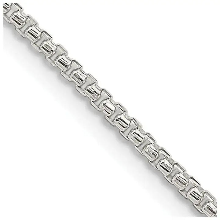 Sterling Silver 1.75mm Diamond-cut Round Box Chain Necklace - Larson Jewelers