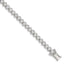 Bracelet tennis en argent sterling plaqué rhodium avec zircones cubiques de 17,8 cm