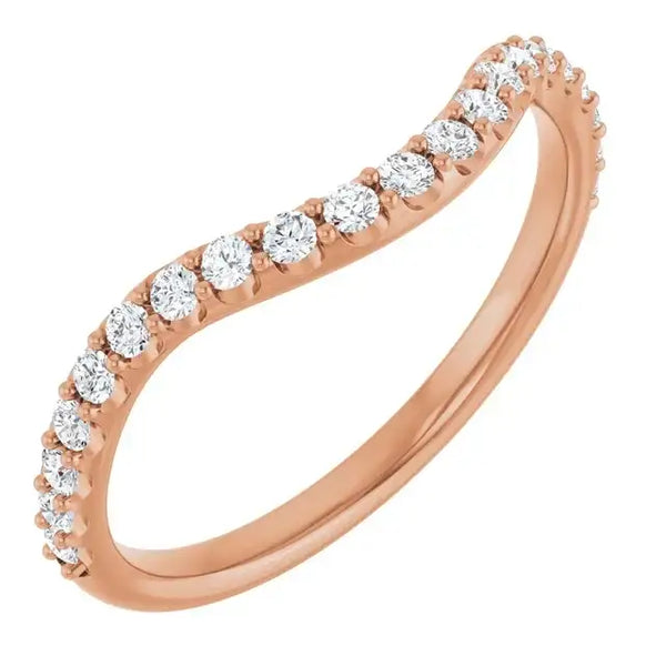 18K Rose Gold Accented Matching Band - Larson Jewelers