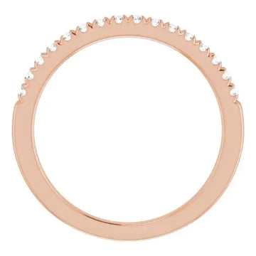 14K Rose Gold Accented Matching Band - Larson Jewelers