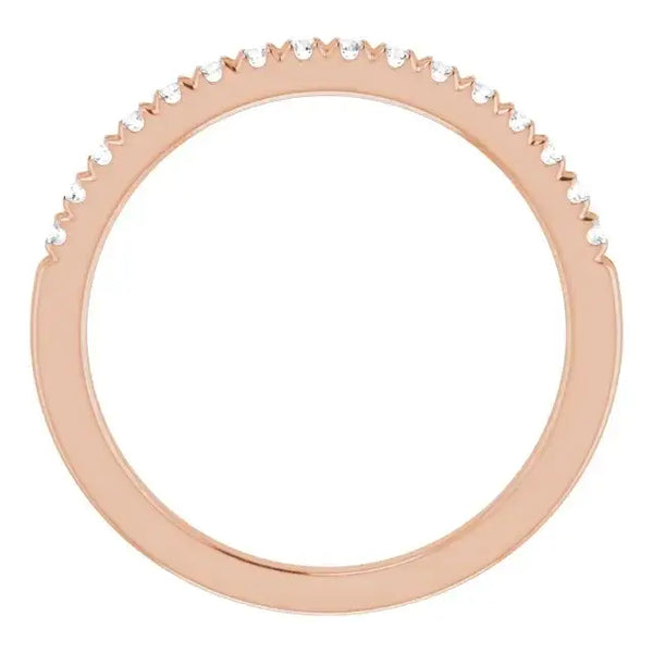 14K Rose Gold Accented Matching Band - Larson Jewelers