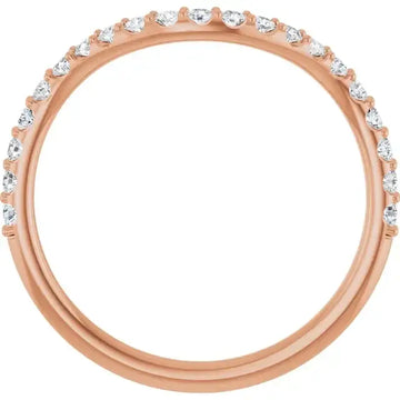 18K Rose Gold Accented Matching Band - Larson Jewelers