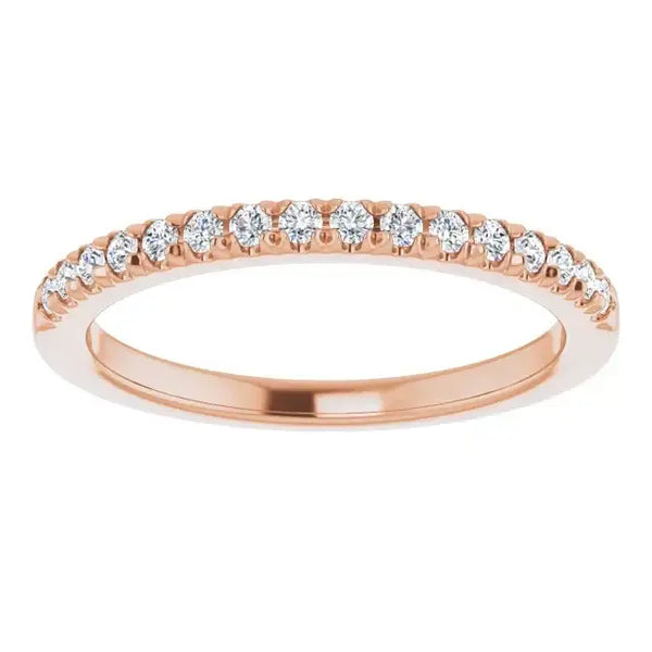14K Rose Gold Accented Matching Band - Larson Jewelers