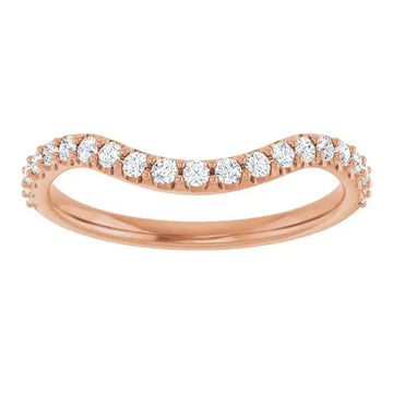 18K Rose Gold Accented Matching Band - Larson Jewelers