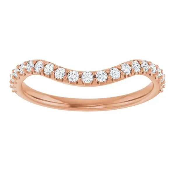 18K Rose Gold Accented Matching Band - Larson Jewelers