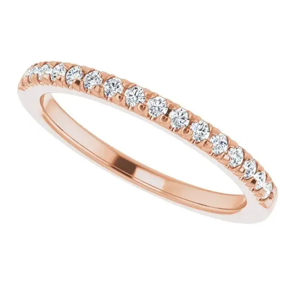 14K Rose Gold Accented Matching Band - Larson Jewelers