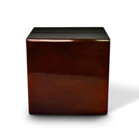 Light up Engraved Wood Ring Box Chocolate Dark Wood Personalized Wooden Wedding Ring Box - Larson Jewelers