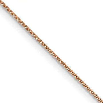 14K Rose Gold .85mm Diamond-cut Spiga with Lobster Clasp Chain Necklace - Larson Jewelers