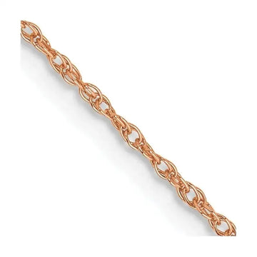 14K Rose Gold Baby Rope with Spring Ring Clasp Chain Necklace - Larson Jewelers