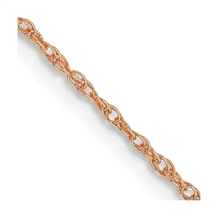 14K Rose Gold Baby Rope with Spring Ring Clasp Chain Necklace - Larson Jewelers