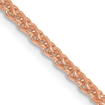 14K Rose Gold 2.1mm Diamond-cut Spiga with Lobster Clasp Chain Necklace - Larson Jewelers