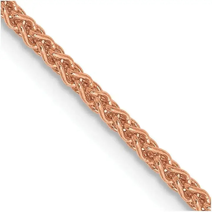 14K Rose Gold 1.7mm Solid Polished Spiga with Lobster Clasp Chain Necklace - Larson Jewelers