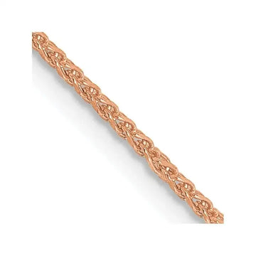 14K Rose Gold 1.25mm Diamond-cut Spiga with Lobster Clasp Chain Necklace - Larson Jewelers