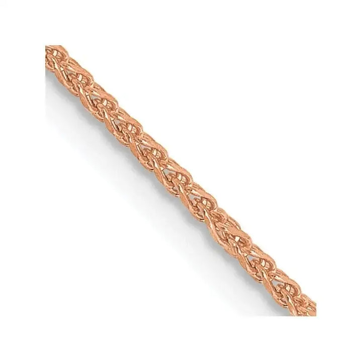 14K Rose Gold 1.25mm Diamond-cut Spiga with Lobster Clasp Chain Necklace - Larson Jewelers