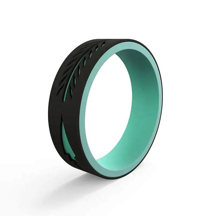 ARROW Women's Black & Aqua Strata Arrow Silicone Band - 6mm - Larson Jewelers