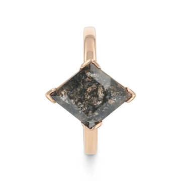 MELANIE 1.22ct 14K Rose Gold Natural Salt & Pepper Diamond Engagement Ring - Larson Jewelers