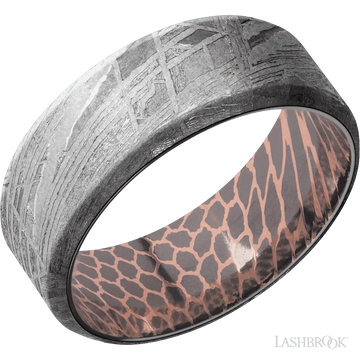 Meteorite with None Finish and Superconductor - 8MM - Larson Jewelers