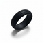 GROOVY Dual Groove Silicone Ring for Men and Women Black Comfort Fit Hypoallergenic Thorsten - 8mm