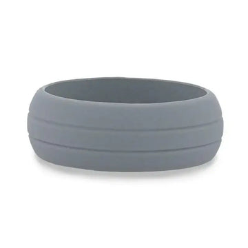 HAMMER Dual Groove Silicone Ring for Men and Women Grey Comfort Fit Hypoallergenic Thorsten - 8mm - Larson Jewelers